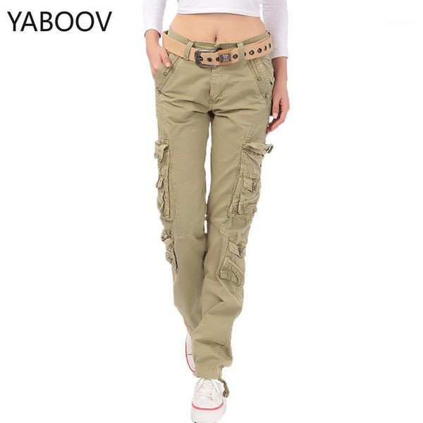 

women's tactical pants cotton casual cargo work pants for women joggers army combat trousers with pockets oversize 381, Black;white