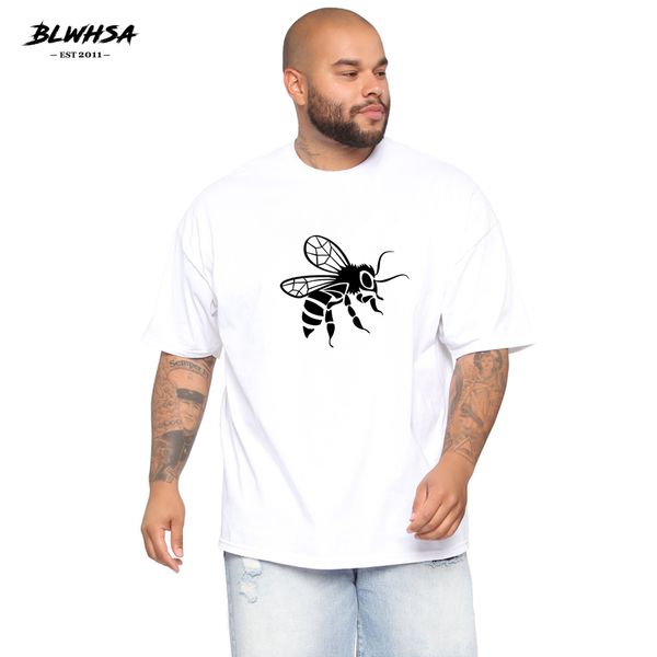 

blwhsh bee printing summer short sleeve funny cartoon fashion lovely bee print plus tees sport hooded sweatshirt hoodie men t shirt