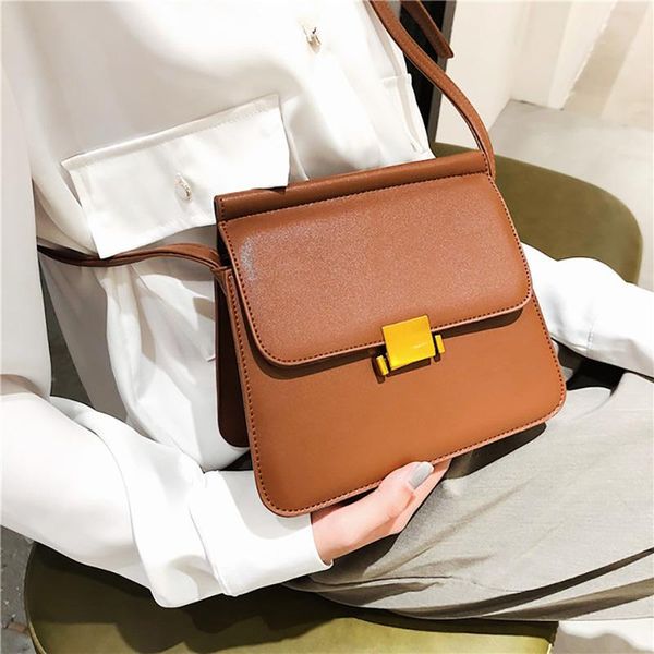 

2020 luxury women bag brand designer small square bags solid color fashion hasp shoulder messenger bags mobile phone clutch