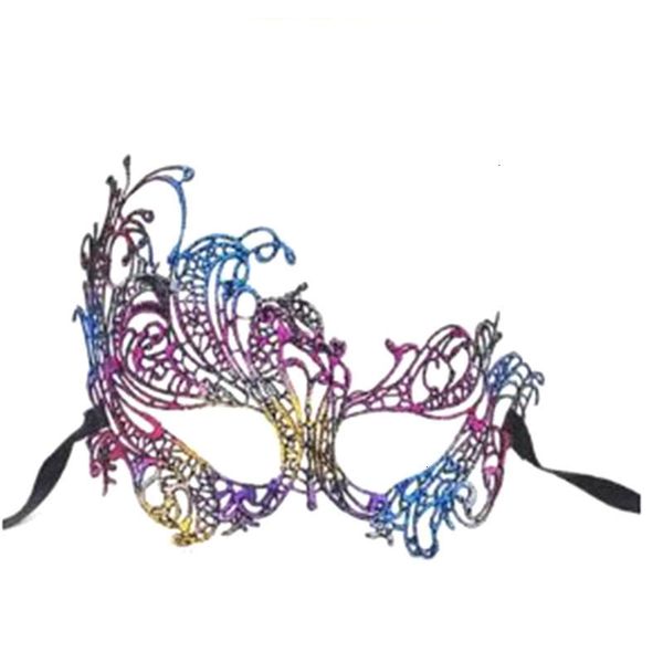 

u4h92u factory price lace face half colorful party bronzing wedding mask fashion dance clubs ball performance carnival mas 1 n