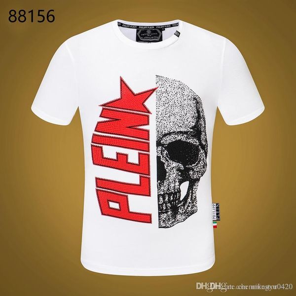 

men summer new product t shirt fashion short sleeve t-shirt clothing casual skull letter print hip hop new style man t-shirt clothin@1265, White;black