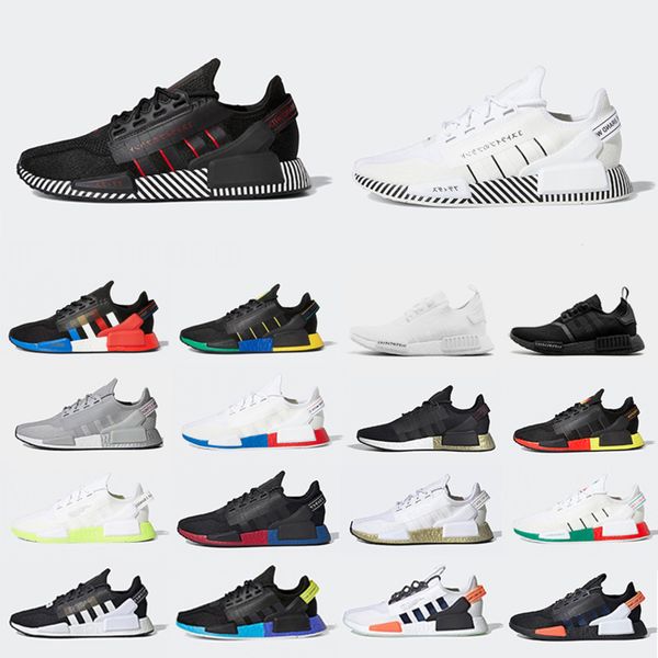 

dazzle camo aqua tones munich nmd r1 v2 mens running shoes mexico city gold metallic core black volt athletic men women sports sneakers, White;red