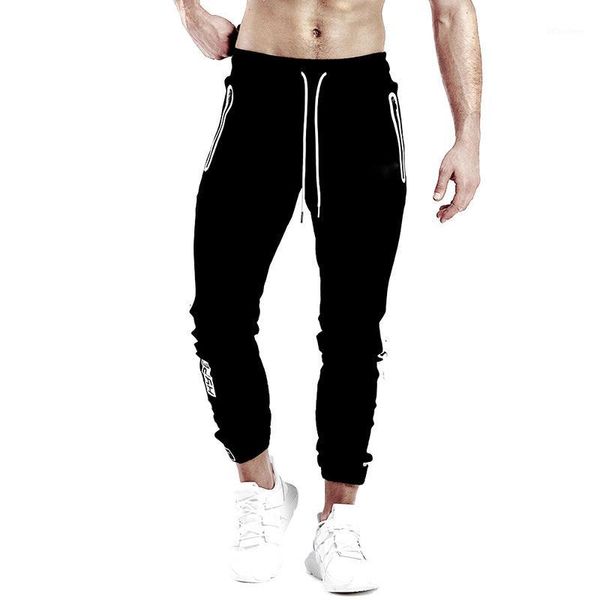 

zhuzunzhe 2020 new men's trousers elastic foot closure sweatpants men's solid color zipper pocket casual pants1, Black