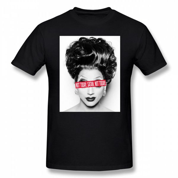 

sport rupaul t shirt not today, satan not today t-shirt black 2020 man's designer brand new short-sleeve cotton men striped tee