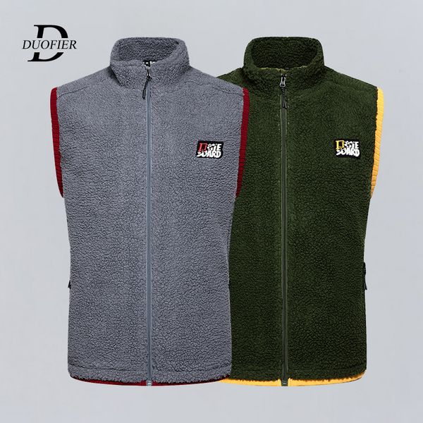 

lamb cashmere vest jacket men women winter sleeveless zipper jackets warm padded coat 2020 new trend male windproof outwear, Black;white