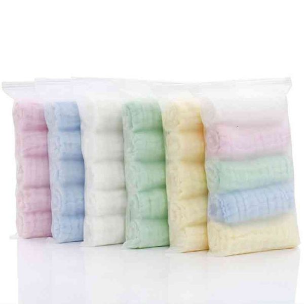 

muslin 6 layers cotton soft baby towels 5pcs lot baby face towel handkerchief bathing feeding face wipe burp cloths