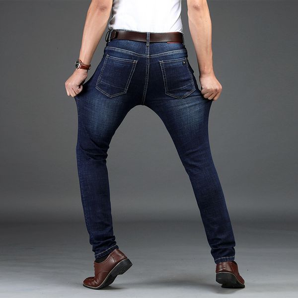 

jeans business fall 2019 new young men's casual slim pants, Blue