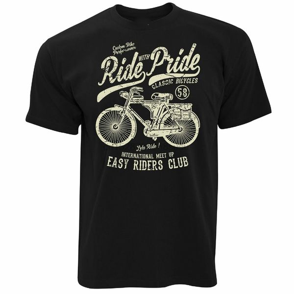 

cycling t shirt ride with pride retro cyclist bike distressed cool biker custom graphic tees tee shirt sport hooded sweatshirt hoodie