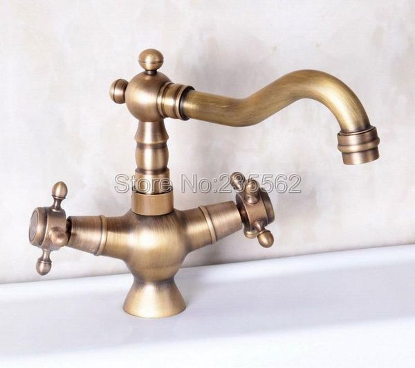 

bathroom sink faucets antique brass finishing basin dual handle cold wash tap lavatory faucet lnf248