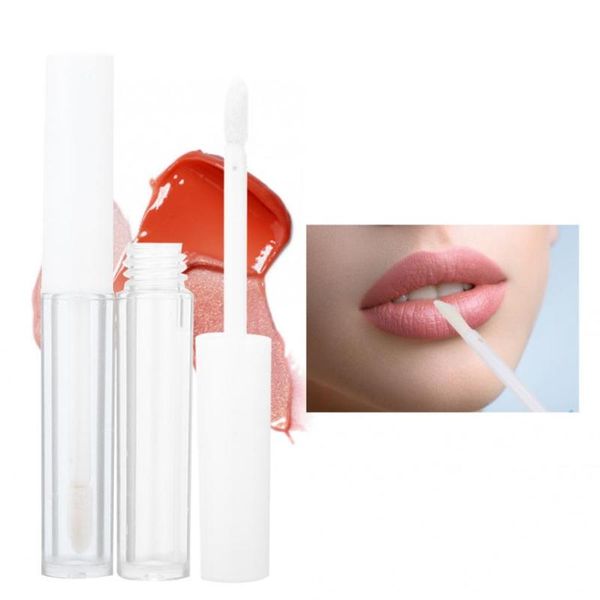 

50pcs portable diy plastic lip gloss tube lightweight empty cosmetic lip gloss container lipstick bottle white refillable bottle
