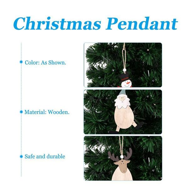 

3 pcs christmas wooden hanging pendant wooden ornament xmas tree decor 3 pcs deals usa bbycky lipper