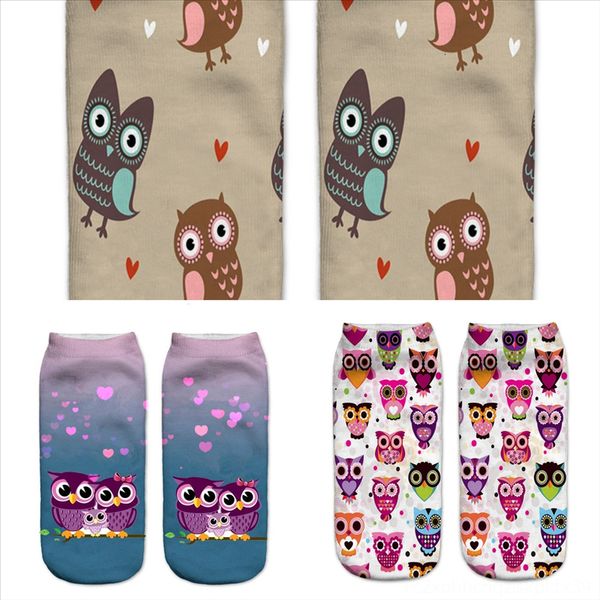 

x0uz0 air classic business men socks solid breathable autumn socks summer sock bicycle wool men's animal print owl men short chaussette, Black