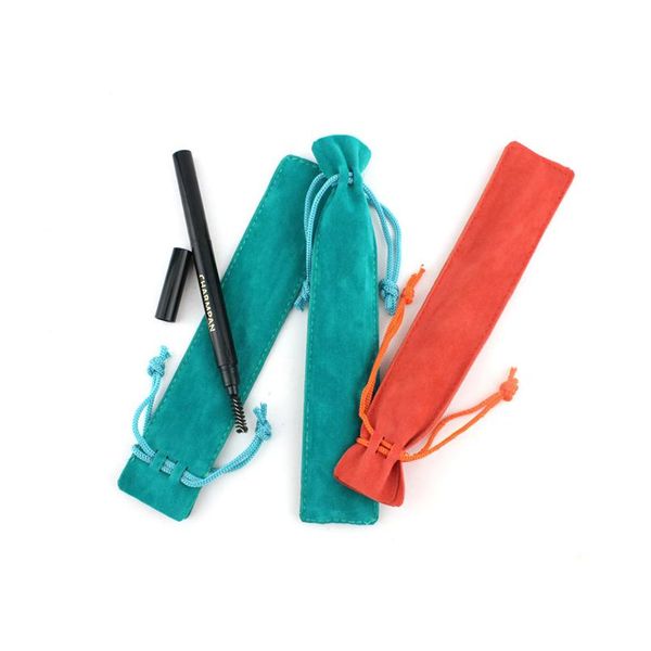 

pen bag double velour lip stick bag 50pcs/lot both-side flannelette lip gloss drawstring bag gift jewelry bbycur