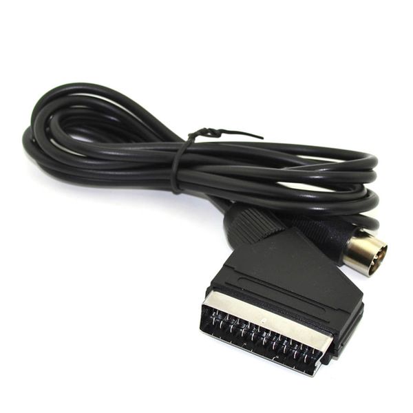 

1.8m/6ft rgb scart av cable pal version v-pin c-pin 9 pin plug lead audio video connector for sega genesis 2 mega drive md ntsc us
