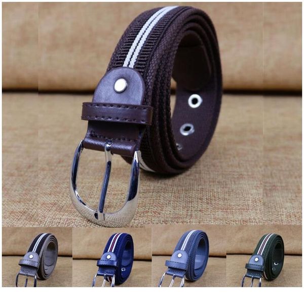 

мужчины женщины нейлон пояс унисекс учащиеся студенты металлическая пряжка высококачественные пк пряща джинсы роскошные потому что striped s, Black;brown