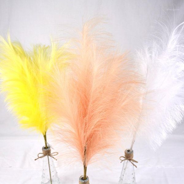 

colorful pampas grass phragmites artificial dried flowers wedding home decor natural bouquets of dried flowers eucalyptus rose1