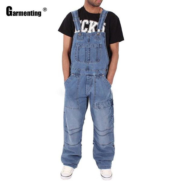 

men's fashion jeans casual demin overalls loose pantalons leisure strappy blue jeans trousers 2021 spring autumn men clothing