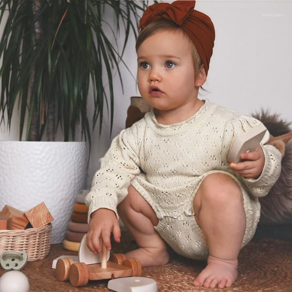 

pullover born baby knitted romper vintage infant girl long sleeve rompers children hollow out jumpsuit kids clothes toddler one piece1, Blue