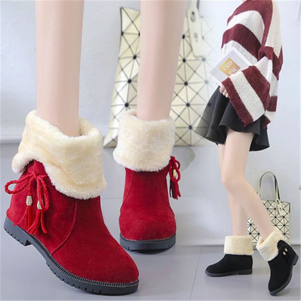 

new snow 2021 warm winter butterfly women mujer boots black brown shoes phu8
