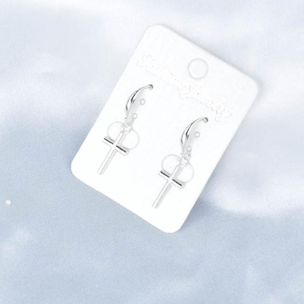 

серебро цвет креста падение серьги для женщин металла геометрическая ювелирные изделия новый модные серьги луны pendientes mujer moda wmtkex, Black;white
