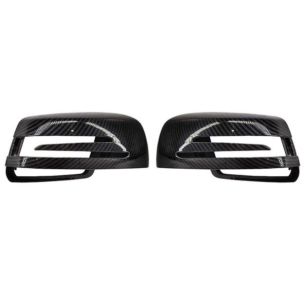 

1 pair abs car accessories rear view mirror cover for w212 w204 w221 2007-2013 carbon look side mirror covers