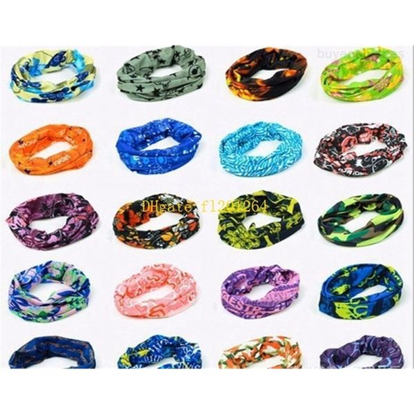 

50pcs/lot dhl fedex multi function bandana motorcycle biker face mask neck tube scarf 20 colors for choice