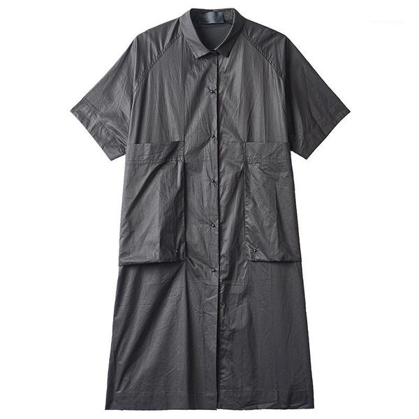 

dark windbreaker loose personality tide men's jacket gothic robe1, Tan;black