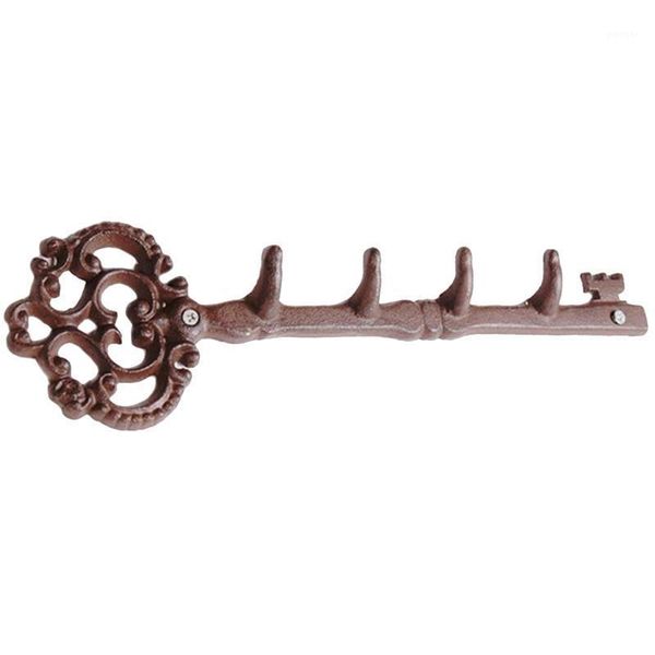 

hooks & rails 1pc creative metal retro vintage classic key shape wall holder coat hanger home decor1