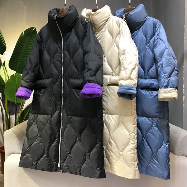 

winter long parka female duck feather coat