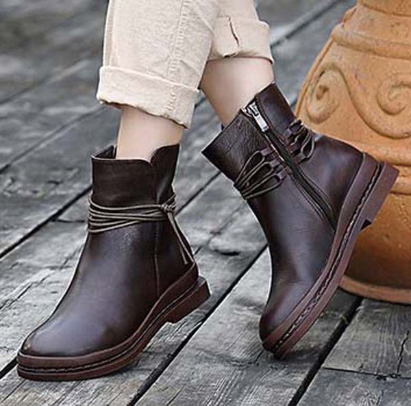 

fashion leather star women shoes woman leather short autumn winter ankle fashion brand women boots 03 p491, Black