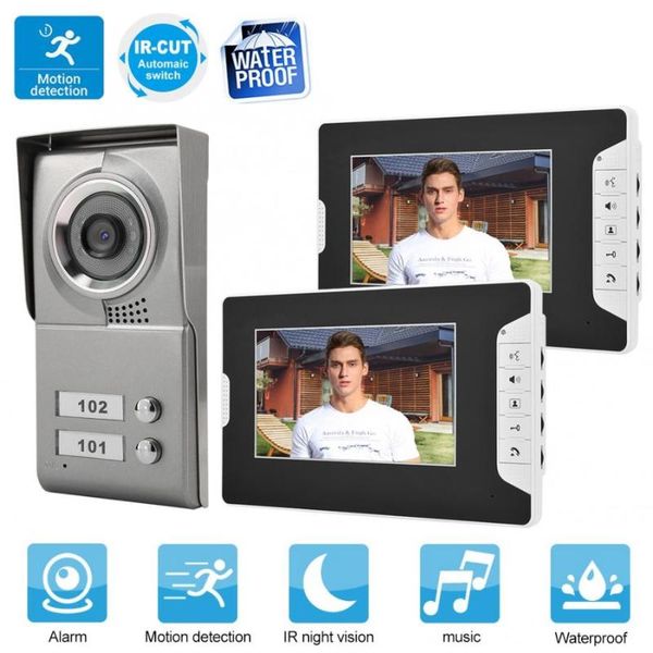 

квартира 2 units проводной дверь видео аудио и видео домофон sy813mc12 110v-240v 2020