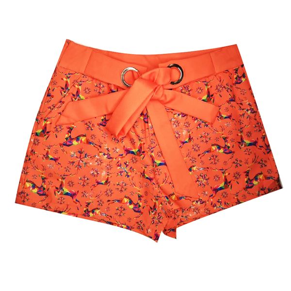 

lacing shorts printed digital girl skinny casual pants multicolor fashion tight shorts women designers clothes 2020 styles, White;black