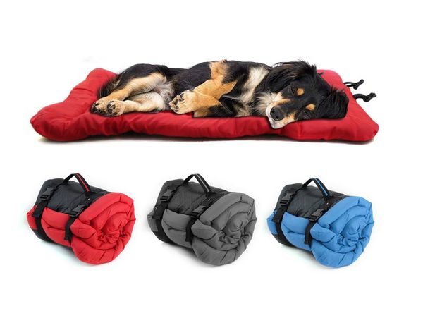 Tragbares, wasserdichtes Klappsofa für den Außenbereich, Hundematte, rechteckiges Hundebett, rot, blau, grau, Hundehütte