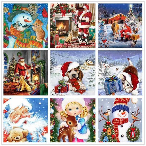

diamond painting christmas series 5d diy full diamond embroidery mosaic cross stitch home decorative painting christmas gift1