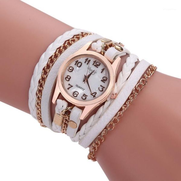 

braided bracelets bangles quartz watch jewelry dropshipping1, Black