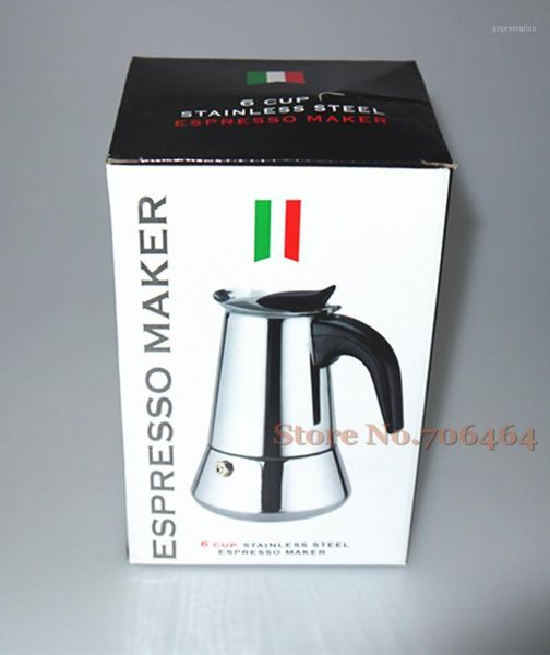 

coffee roasters 240ml "v" stovepot 6 cups moka maker/moka pot,espresso stainless steel moka1