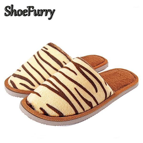 

shoefurry winter women casual shoes indoor slippers leopard warm plush shoe female home slippers men cotton shoes furry1, Black