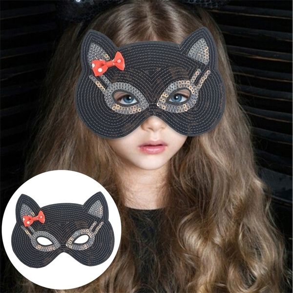 

newchildren's lface gilrs brand eye baby new black cartoon halloween animal cat costume party mask favors dress-up o