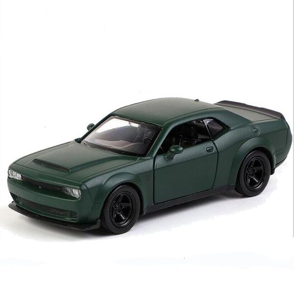 

1:36 new dodge-challenger hellcat alloy model door open pull back boy cars gifts children racing car toy