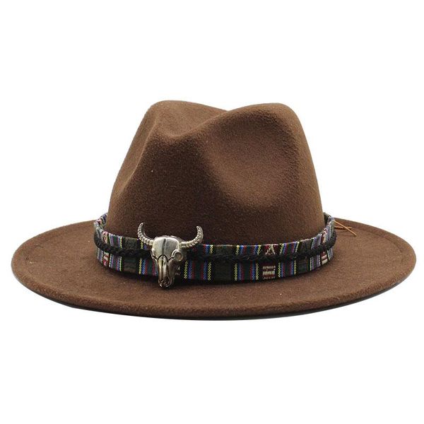

wide brim hats simple hat panama solid color felt fedoras for men women artificial wool jazz cap 56-60cm, Blue;gray
