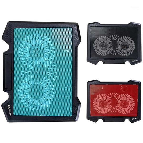 

lapcooling pads cooler 2 usb ports and two fan led pad notebook stand for 12-17 inch for1