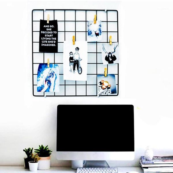 

iron lattice frame 35x35cm iron lattice p display rack frame mesh shelf home room wall hanging decoration1