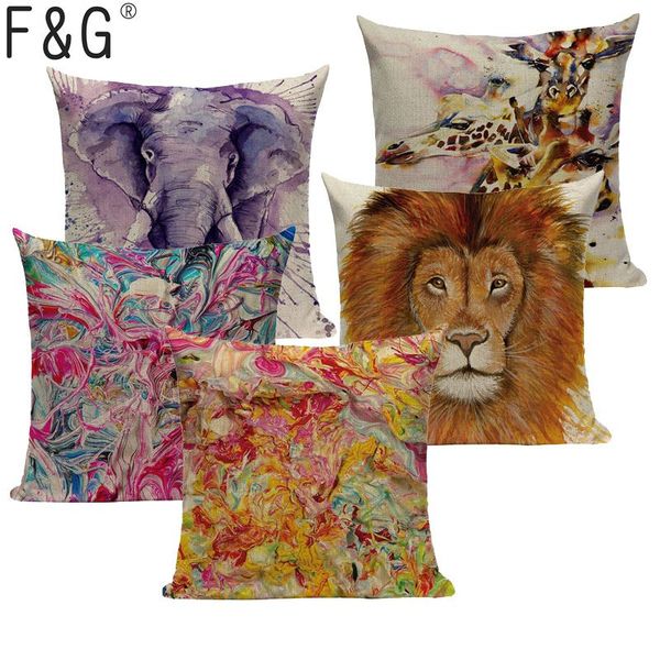 

animal cushion cover colorful linen home cushions own p cow elephant pillowcase decorative cushions custom pillow covers