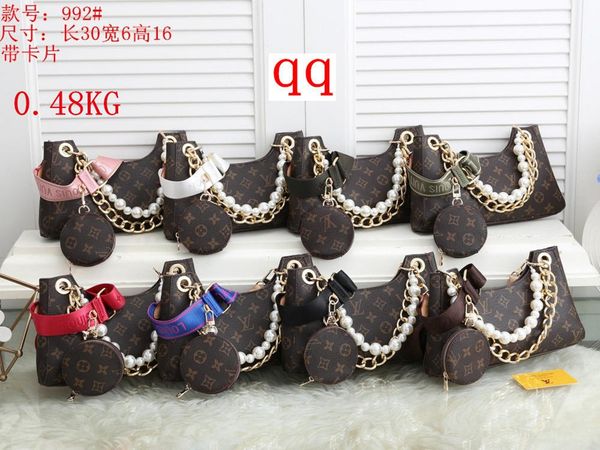 

2020 new style 2 piece set women handbag tote clutch handbag shoulder bags messenger bag #13;lv louis vuitton with cards 992