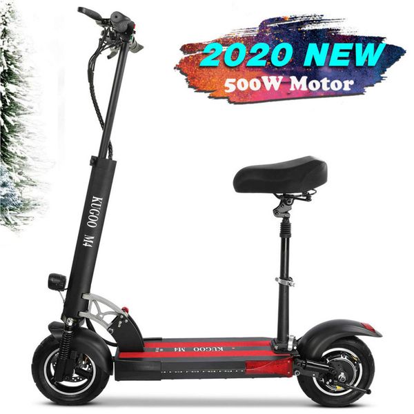 

intelligent scooter kugoom4 500w 48v 10 inch lithium battery folding electric scooter electric front and rear electronic anti lock braking s