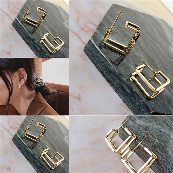 

ls0g stainless earring punk white studs for men earring back round steel ear cubic zircon studs beautiful helix tragus ear, Golden