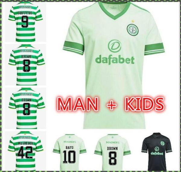 

man kids kit 2020 21 celtic home soccer jerseys edouard 2020 2021 brown forrest christie football shirt griffiths celtic 3rd mcgregor jersey, Black;yellow