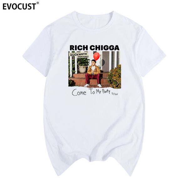 

богатого chigga hiphop streetwear лето печать t-рубашка хлопок мужчины майка новые женщины tee мода спорт капюшоном hoodie