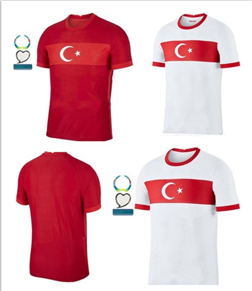 

20202021 turkish football shirt for national team fans men's celik demiral ozan kabak calhanoglu yazici home red away white football sh, Black;yellow