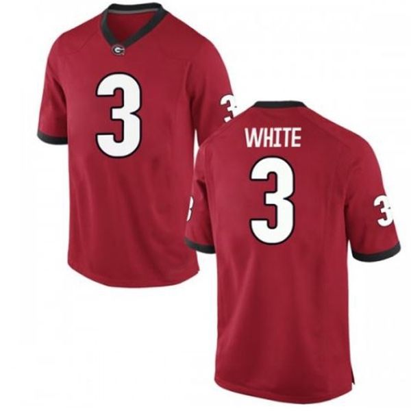 

men lady and youth uga bulldogs zamir white #3 white red black real full embroidery jersey size s-4xl or custom any name or number jersey